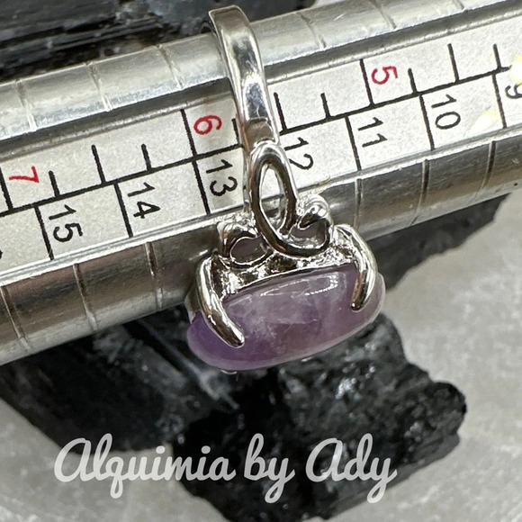 Amethyst silver Victorian gem ring - Picture 3 of 9